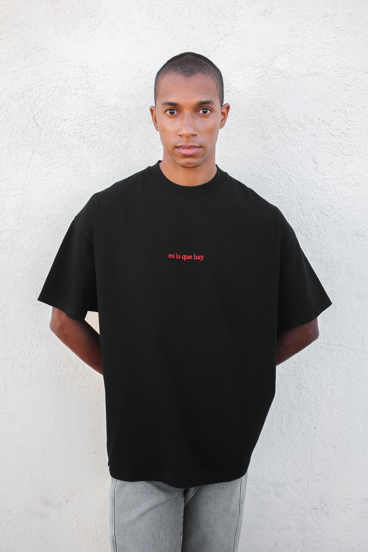 "ES LO QUE HAY" Heavyweight Embroidered T-Shirt