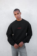 "NOT INTERESTED" Heavyweight Embroidered Sweatshirt